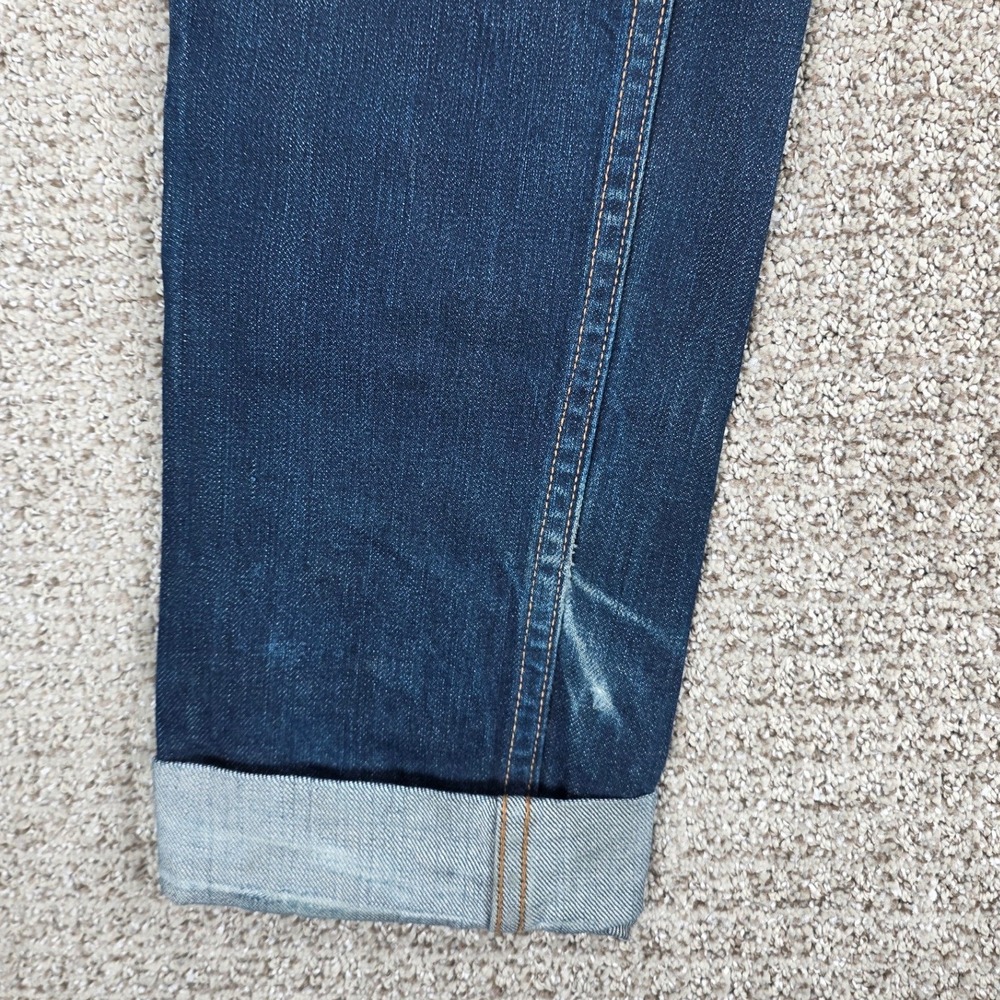 3sixteen Slim Tapered Mens Selvedge Denim Jeans Blue Button Fly 30x32 ST-101X - Picture 4 of 14